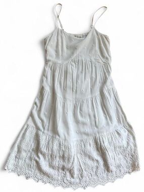 Lightweight White Tiered Sundress Jessica Simpson Medium
